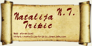 Natalija Tripić vizit kartica
